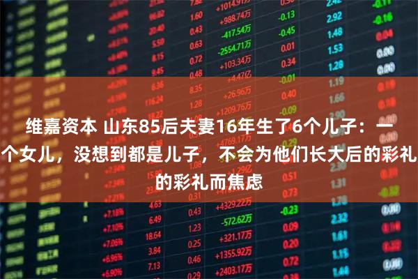 维嘉资本 山东85后夫妻16年生了6个儿子：一直想生个女儿，没想到都是儿子，不会为他们长大后的彩礼而焦虑